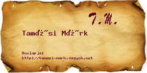 Tamási Márk névjegykártya